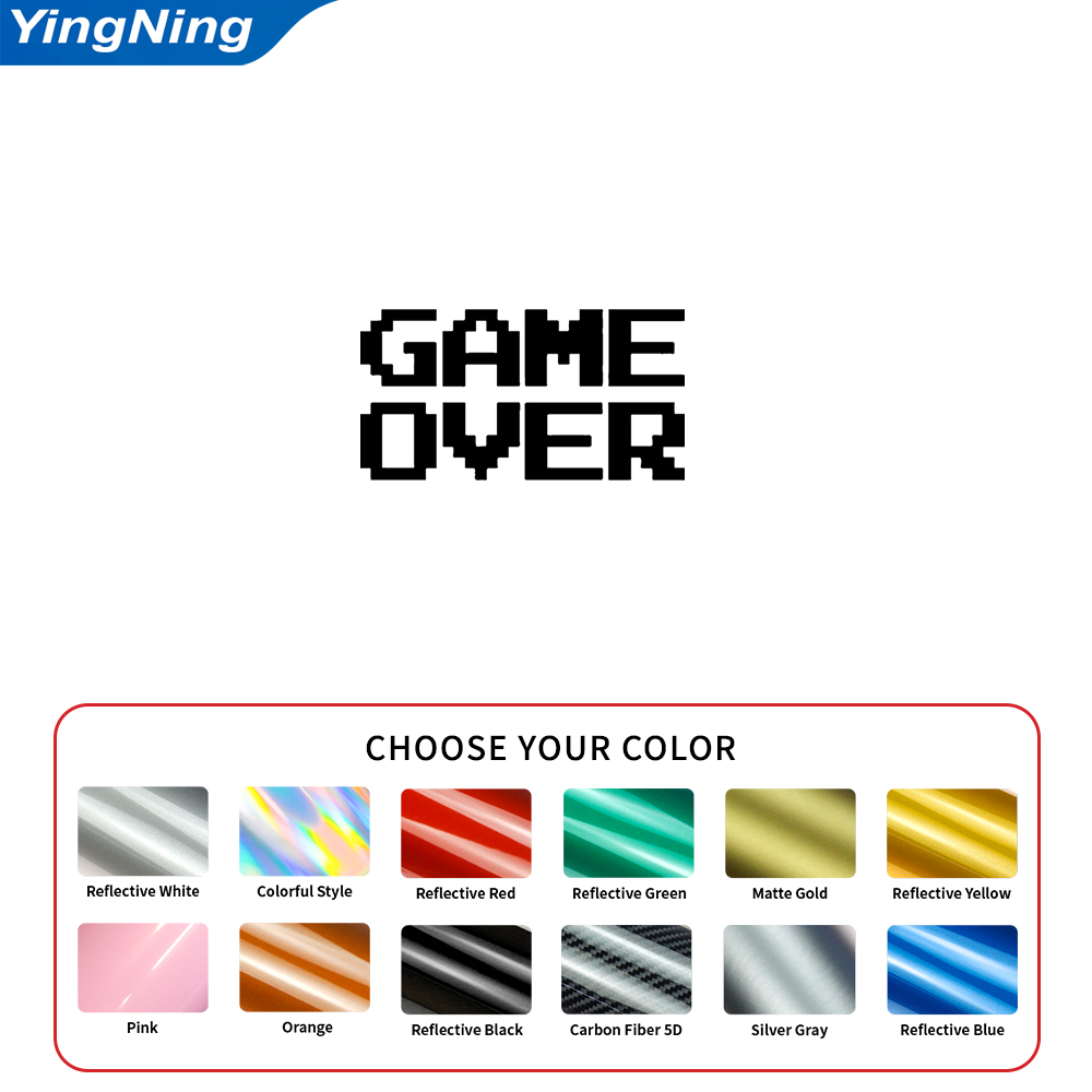 Reflective Game Over Car Decal - Retro Gaming Laptop ulasan dan harga