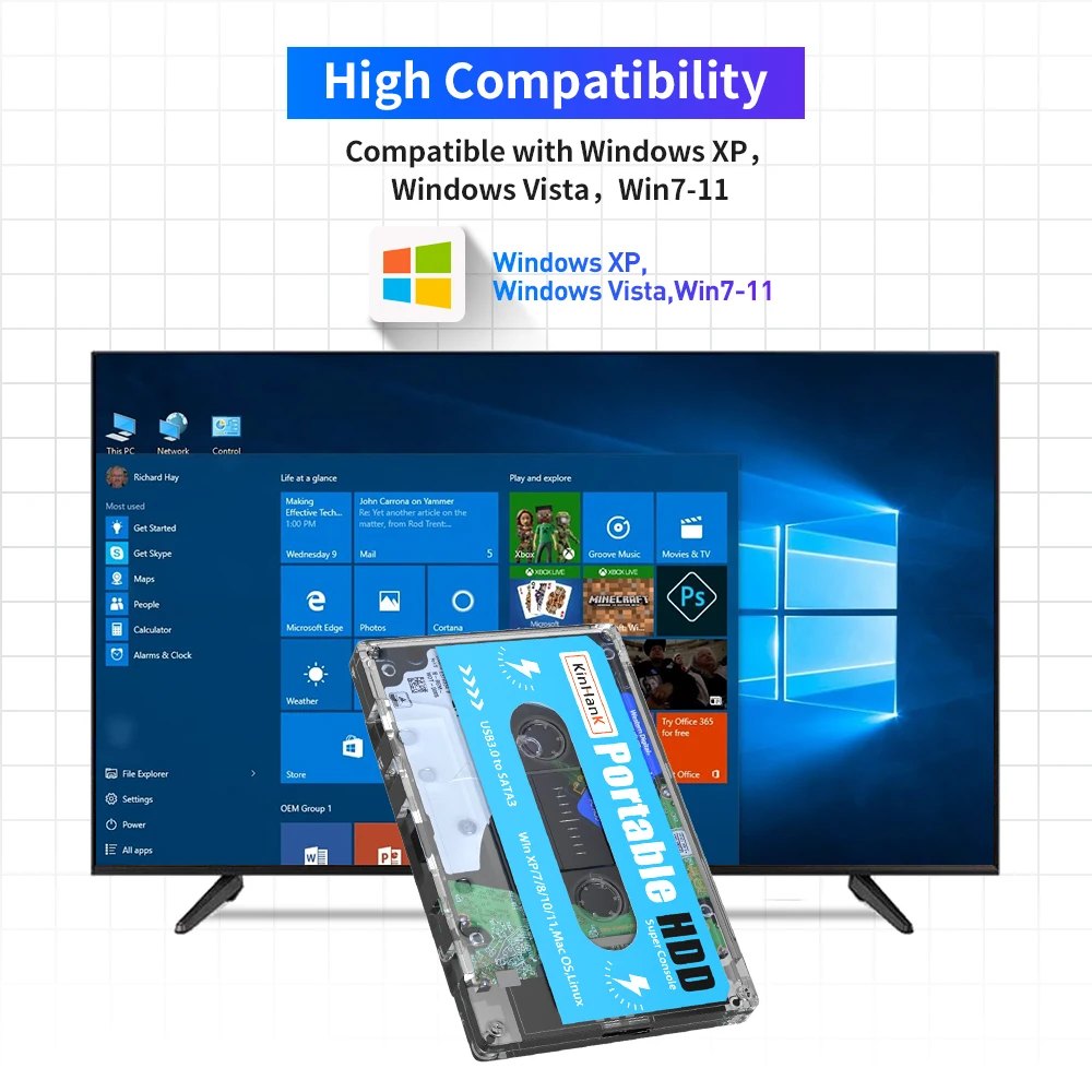 KINHANK 500G Gaming Hard Drive - Retro Gaming Emulator Pc ulasan dan harga