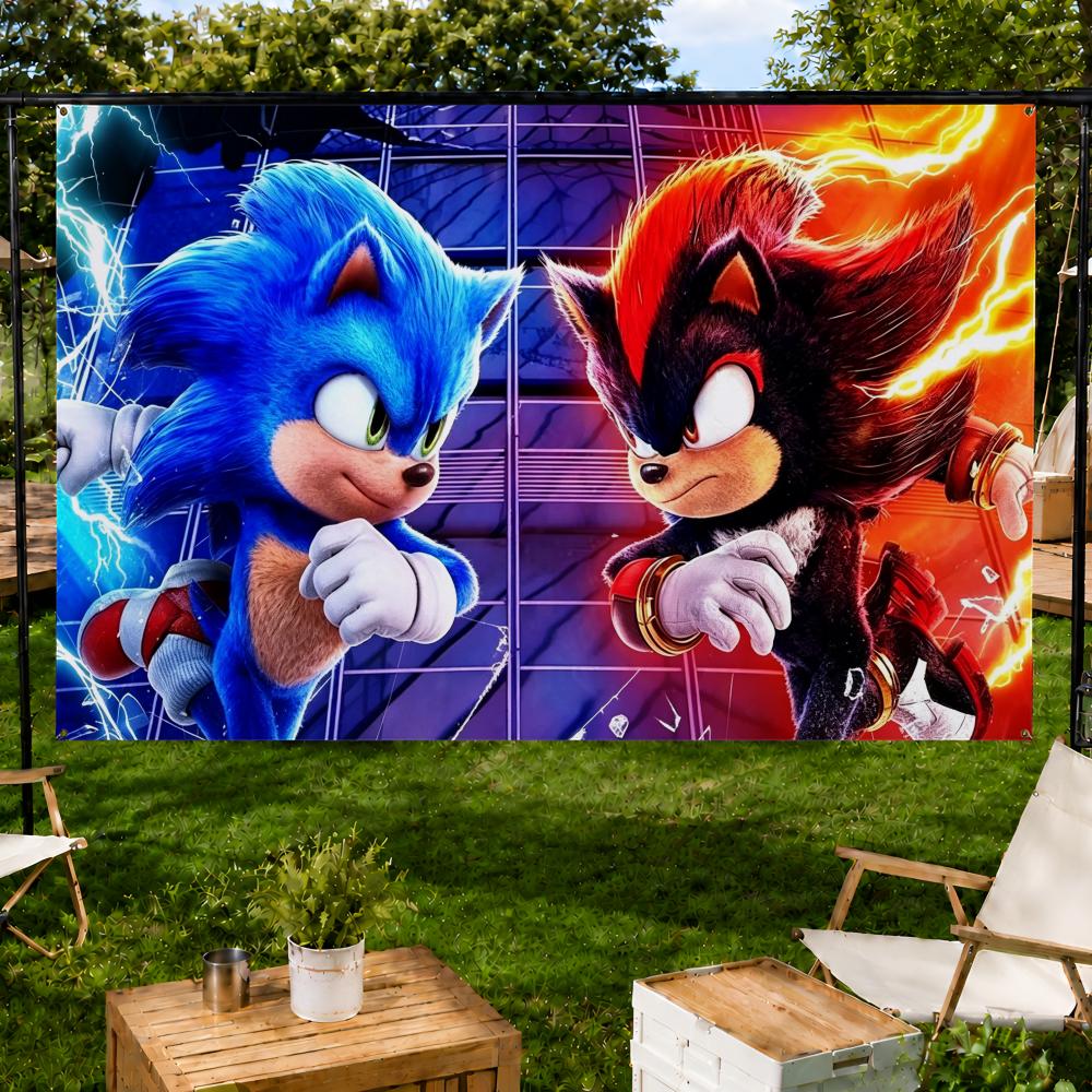 Retro Game S-Sonic Hedgehog Fl - Retro Gaming Banner ulasan dan harga
