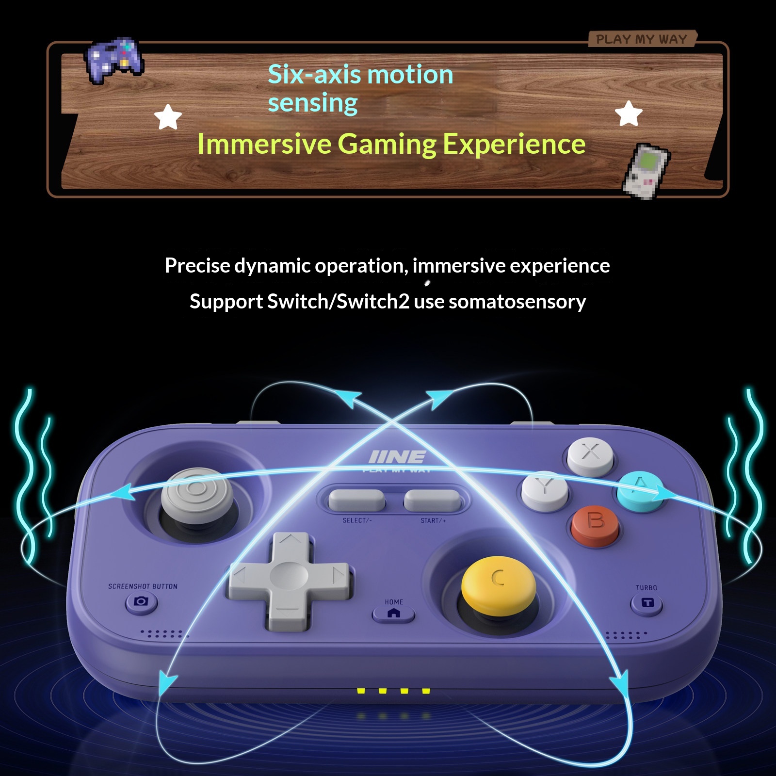 IINE Palm-Sized Gamepads Dual  - Retro Gaming Phone ulasan dan harga