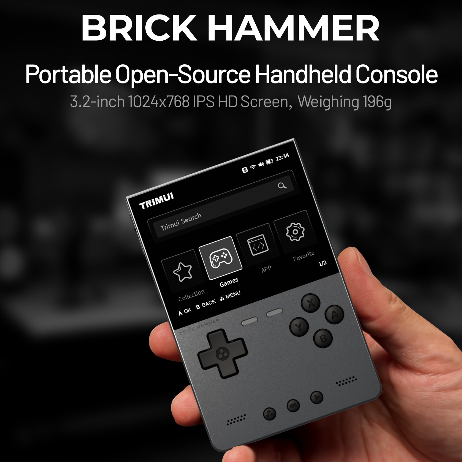 TRIMUI BRICK HAMMER Retro Hand - Retro Gaming Phone ulasan dan harga