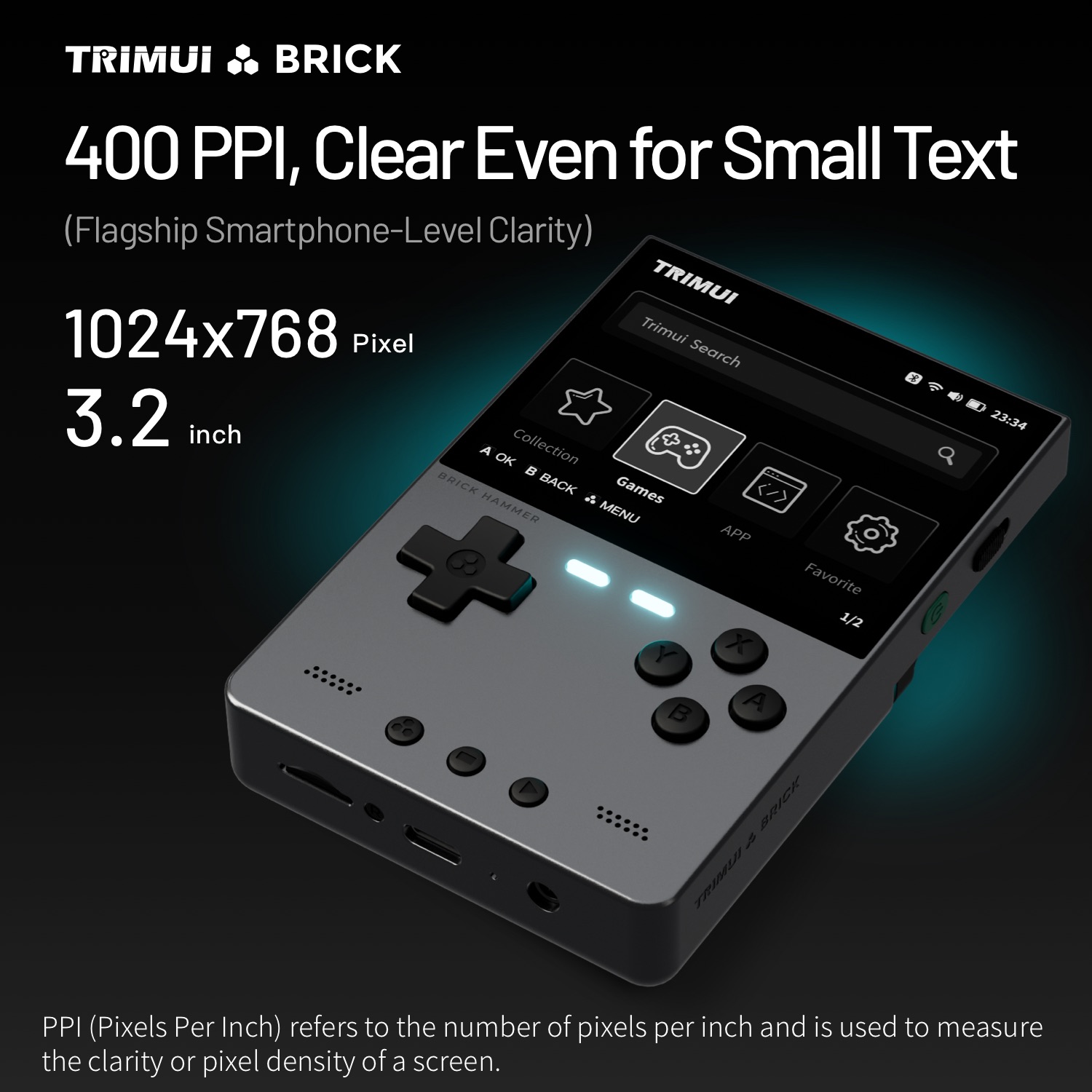 TRIMUI BRICK HAMMER Retro Hand - Retro Gaming Phone ulasan dan harga