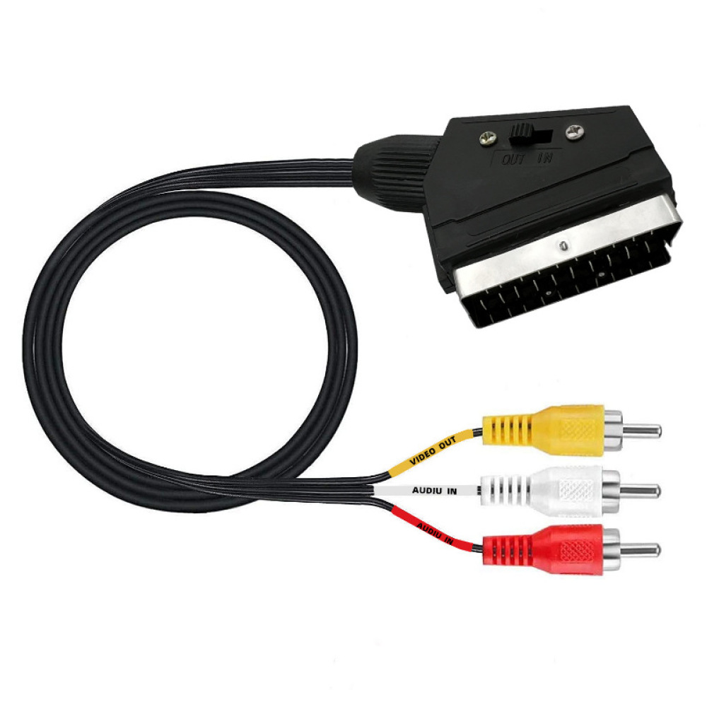 Scart To 3Rca Adapter Cable Sw - Retro Gaming Cables ulasan dan harga