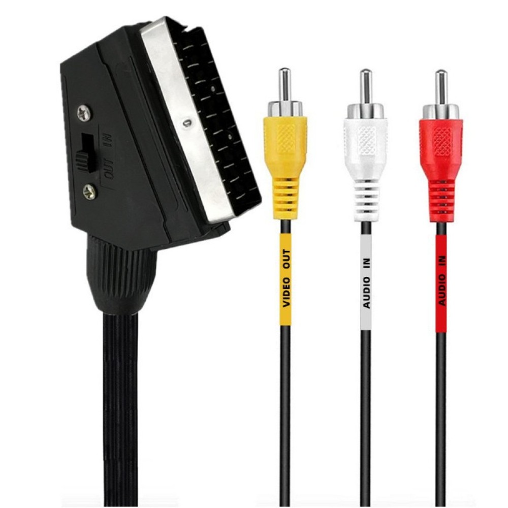 Scart To 3Rca Adapter Cable Sw - Retro Gaming Cables ulasan dan harga