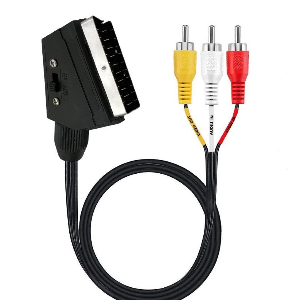 Scart To 3Rca Adapter Cable Sw - Retro Gaming Cables ulasan dan harga