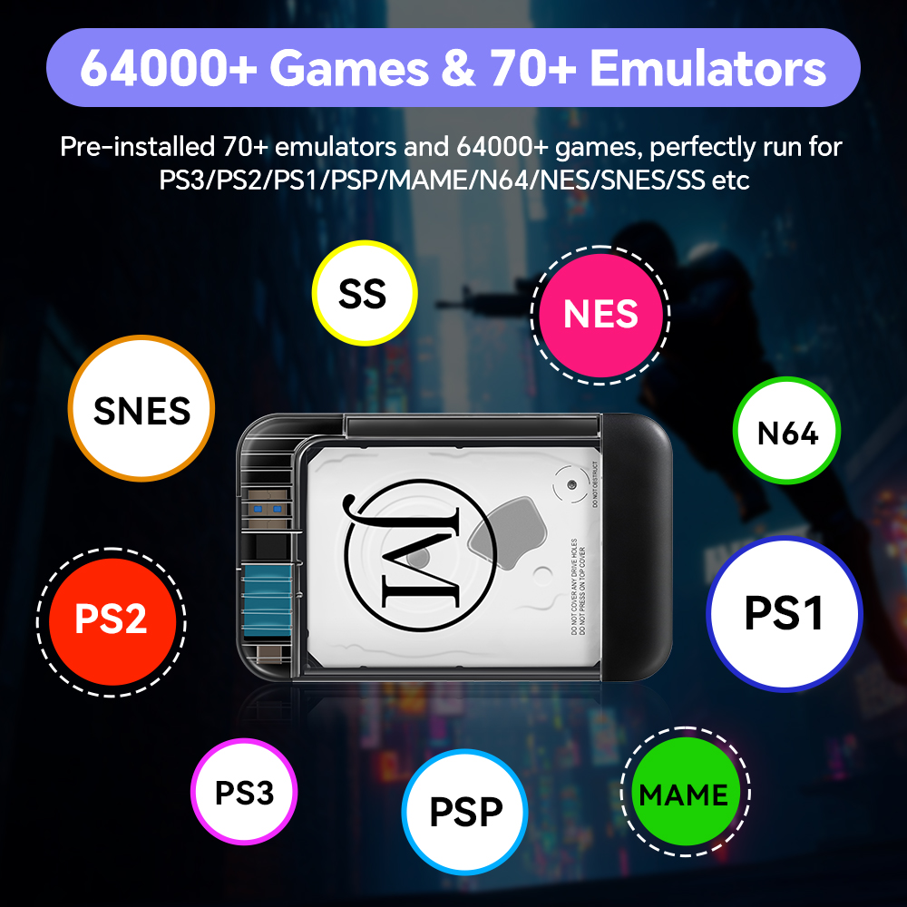 Retrobat 500GB Gaming HDD with - Retro Gaming Emulator Pc ulasan dan harga